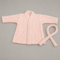 Pink Plush Fleece Bathrobe with Belt (YM752)