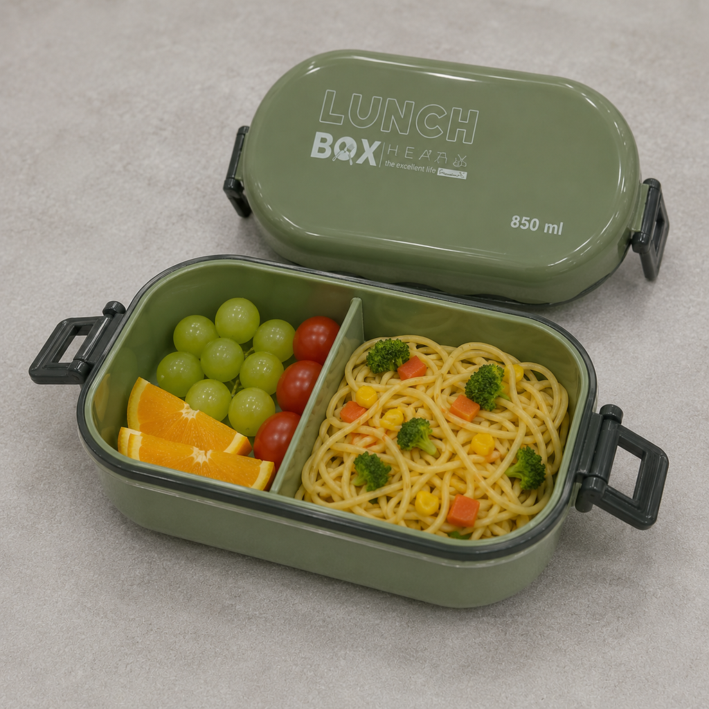 Green Double Compartment Lunch Box (YM690)