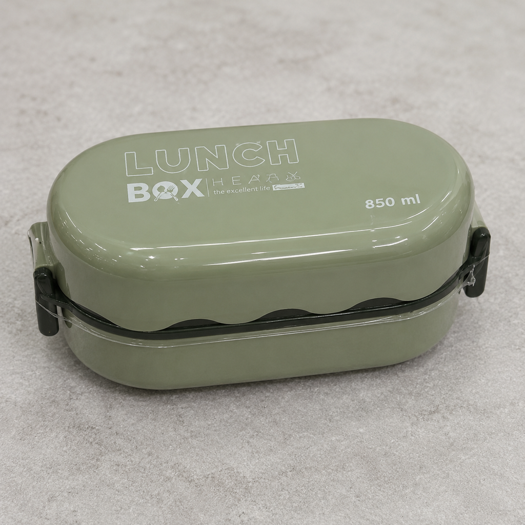 Green Double Compartment Lunch Box (YM690)