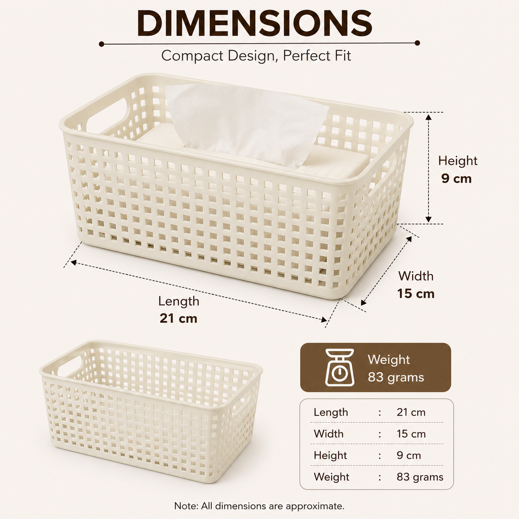 Premium Plastic Tissue Box Holder (YM496)