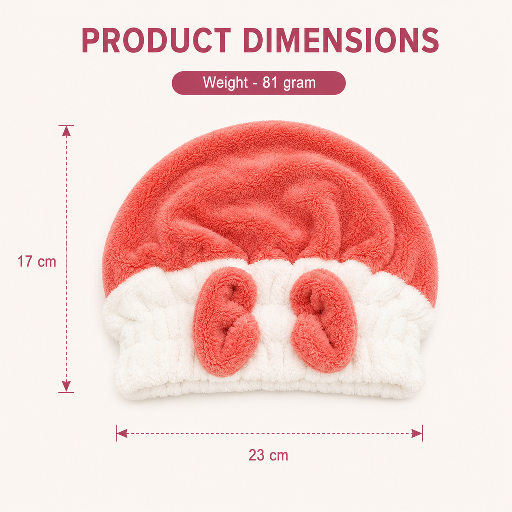 Red Plush Santa Ear Fleece Winter Hat (YM375)