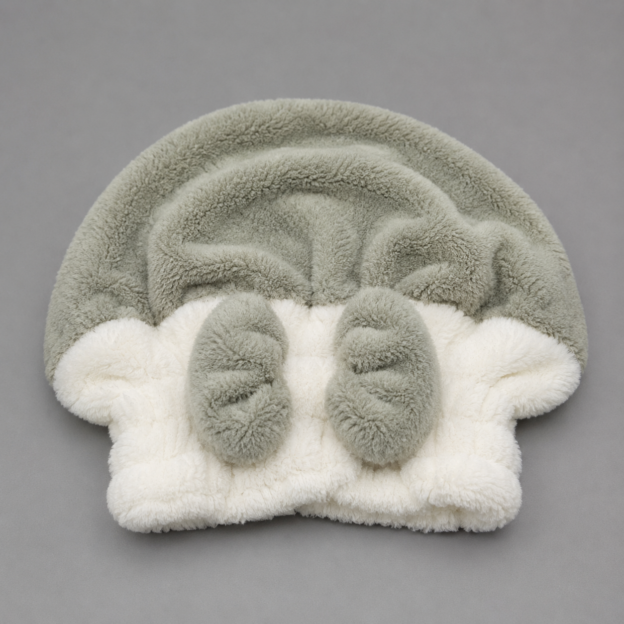 Grey Plush Santa Ear Fleece Winter Hat (YM375)