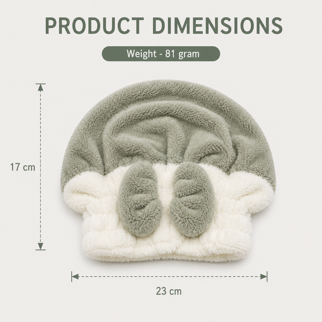 Grey Plush Santa Ear Fleece Winter Hat (YM375)