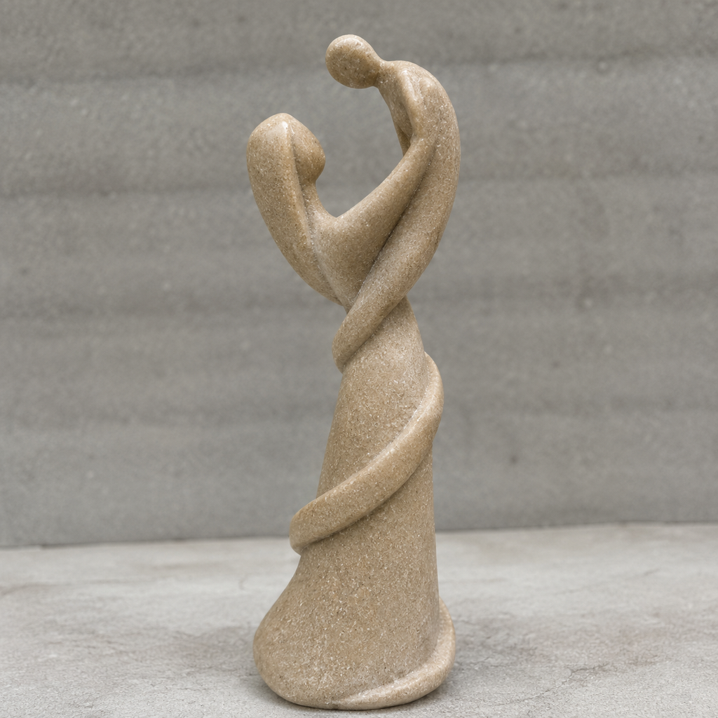 Beige Abstract Dancing Couple Sculpture (YM2324)