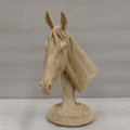 Classic Beige Horse Head Bust Sculpture (YM2307)