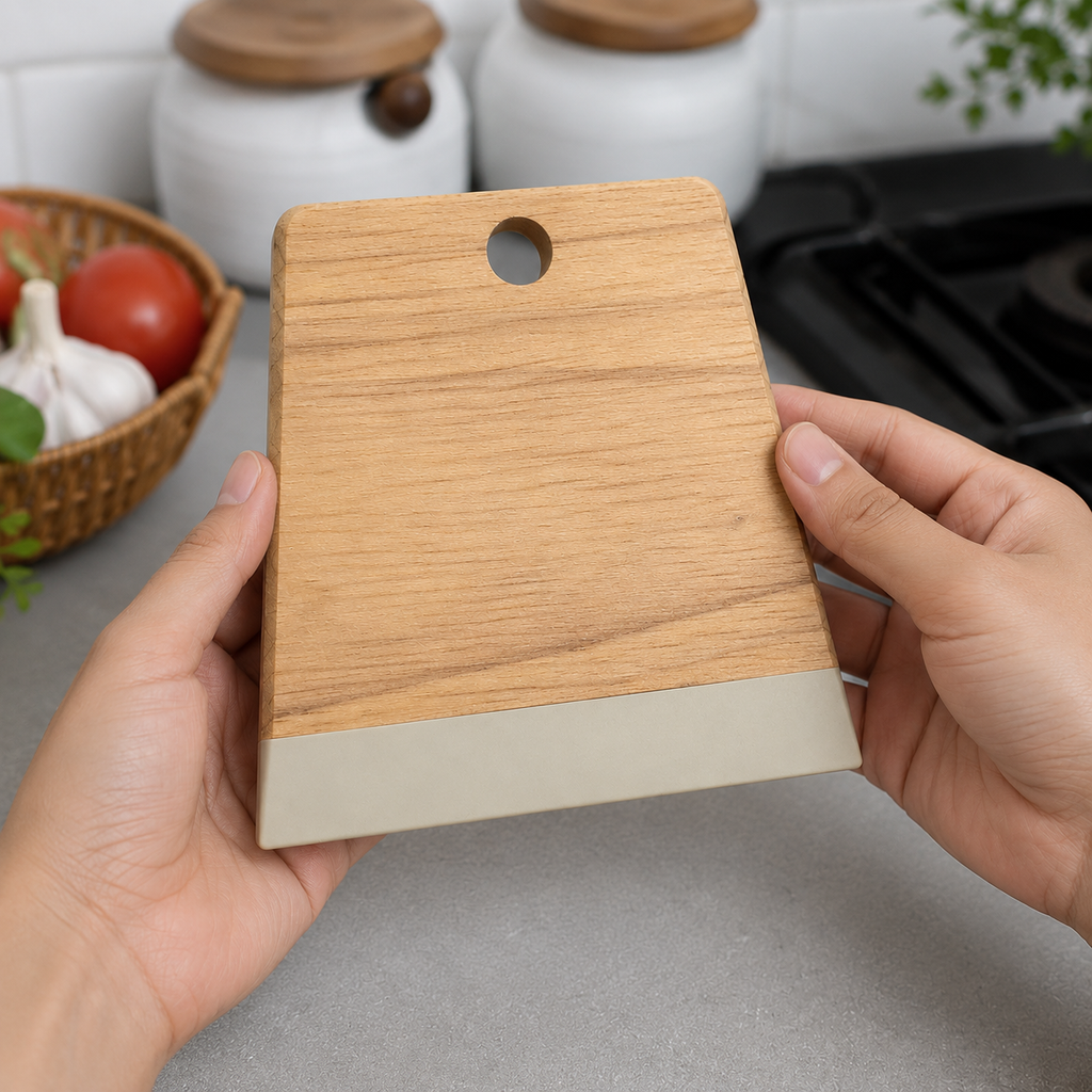Wooden Kitchen White Spatula Scraper (YM933)
