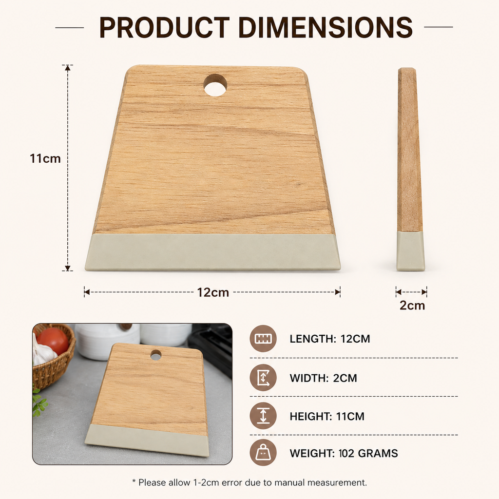 Wooden Kitchen White Spatula Scraper (YM933)