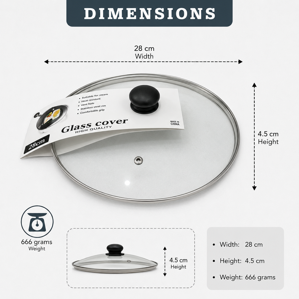 Premium Tempered Glass Cookware Lid (YM2001)