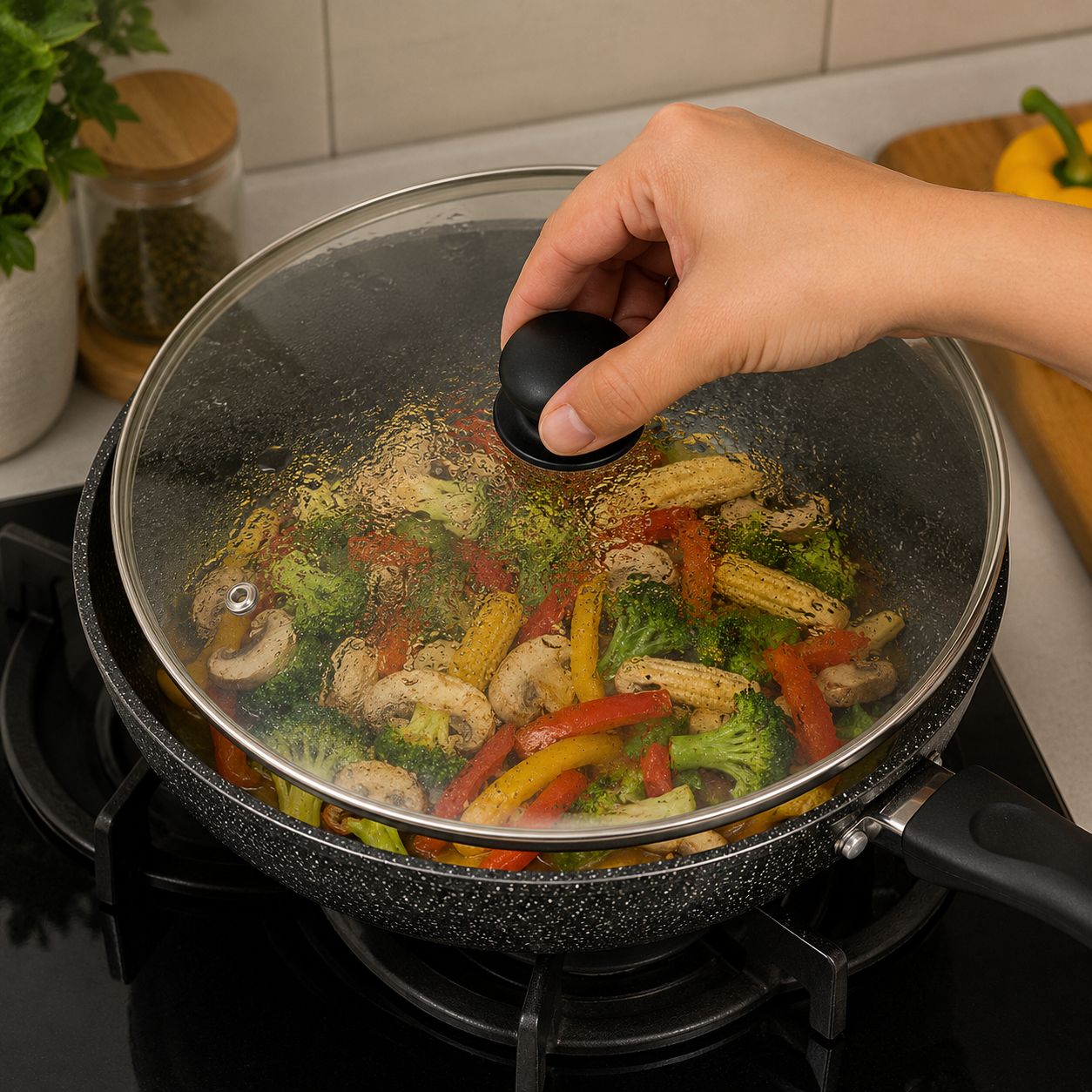 Premium Tempered Glass Cookware Lid (YM2001)