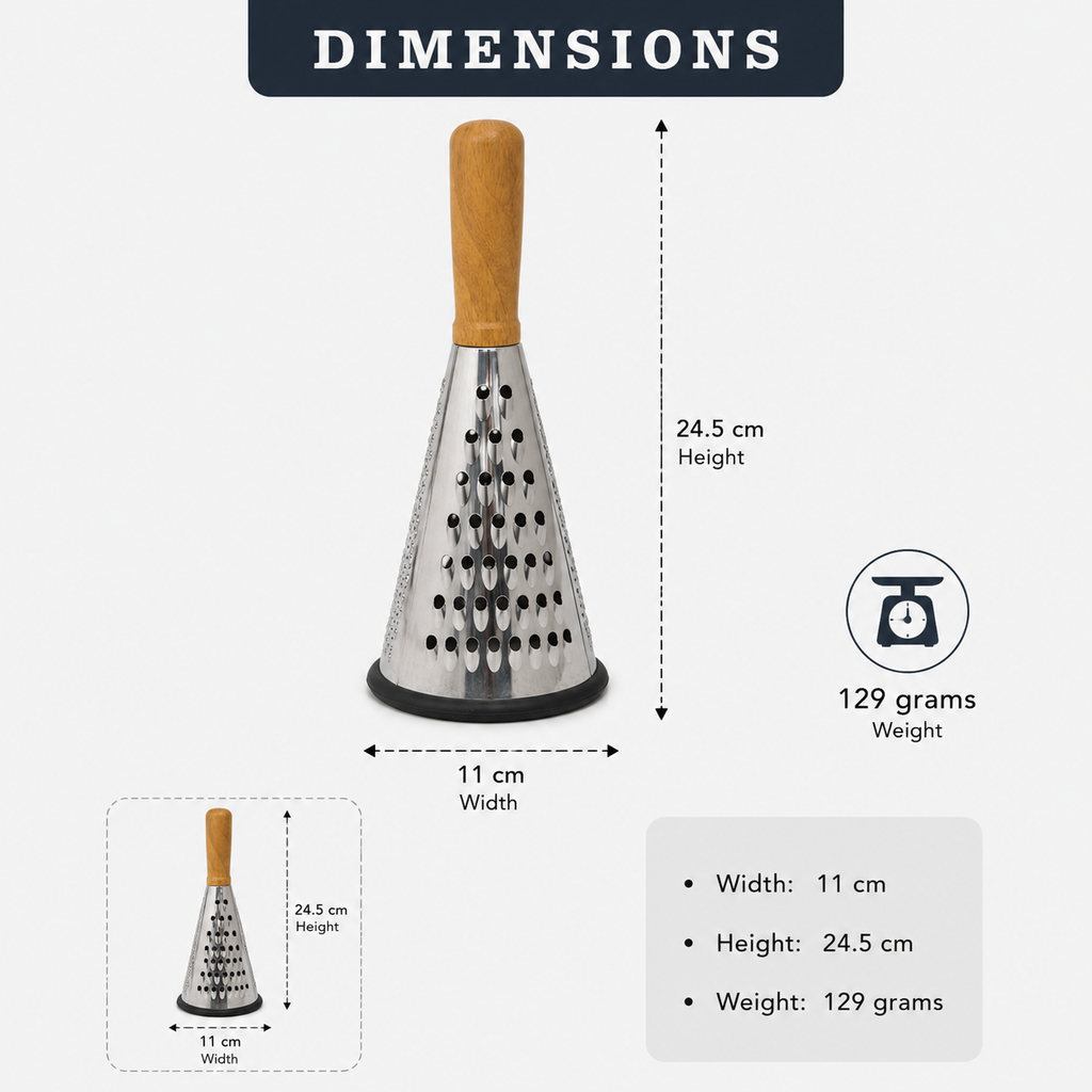 Premium Stainless-Steel Cone Grater (YM198)
