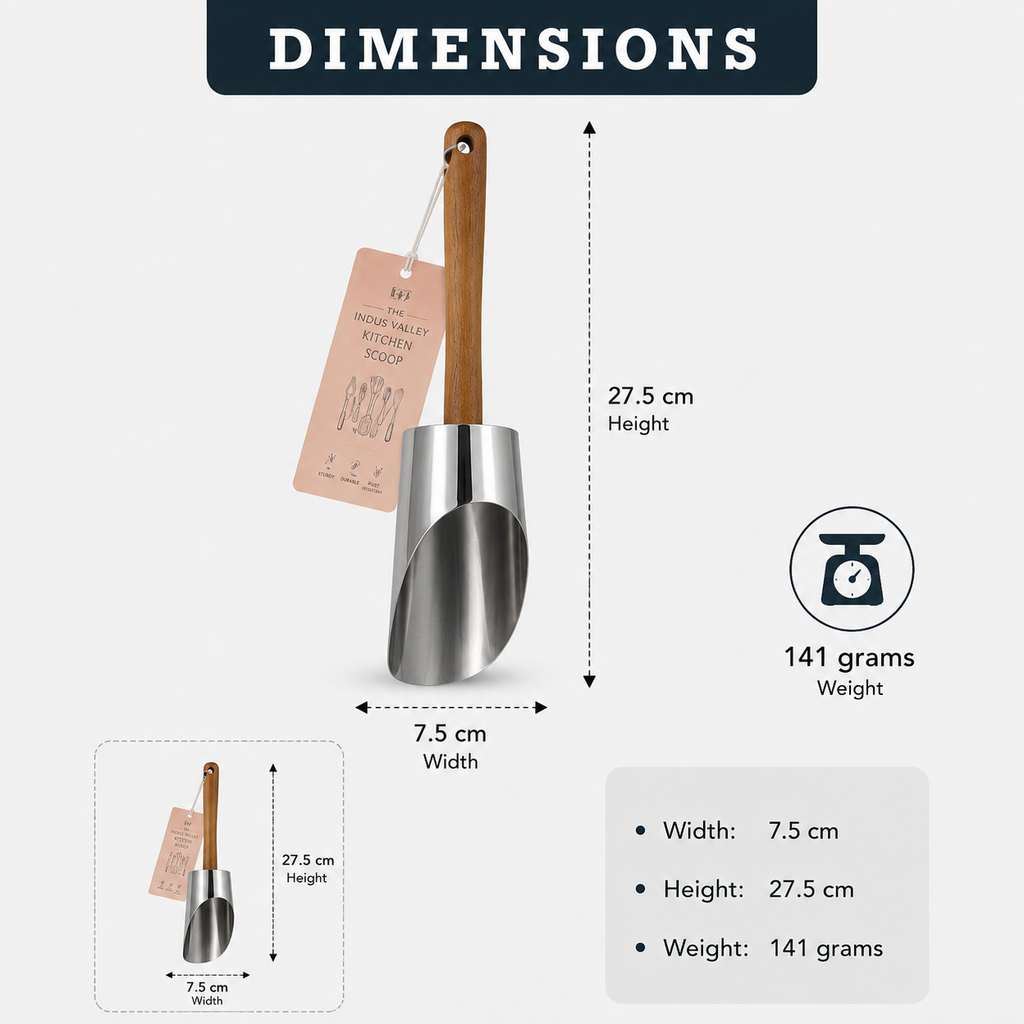 Premium Stainless Steel Kitchen Scoop Tool (YM1639)