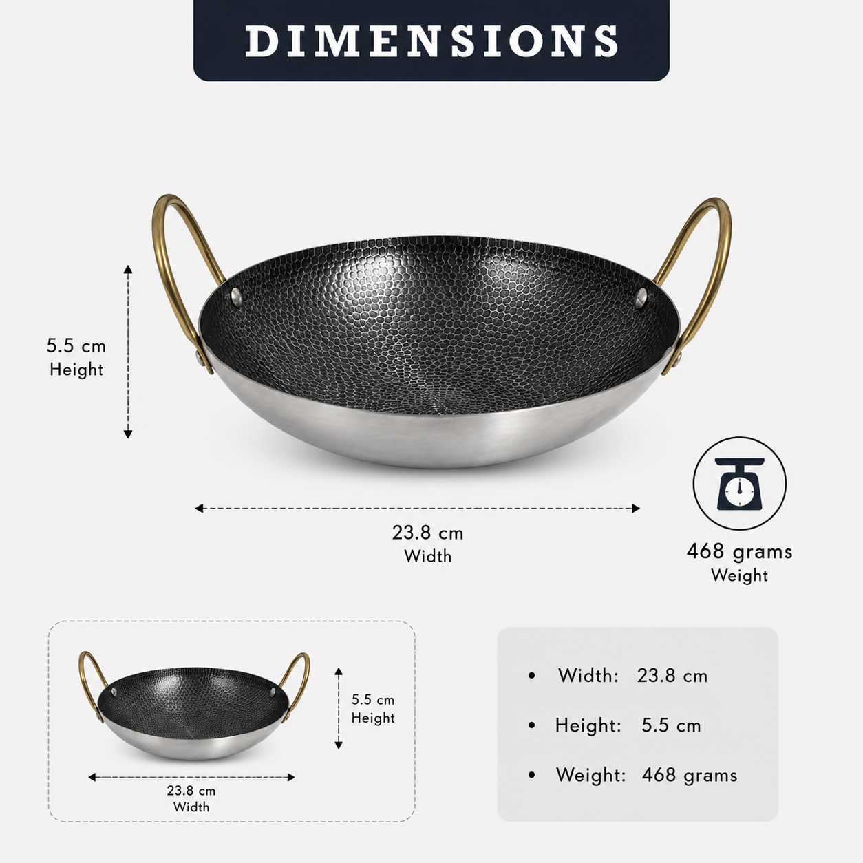 Premium Honeycomb Non-Stick Cookware Kadai (YM1605)