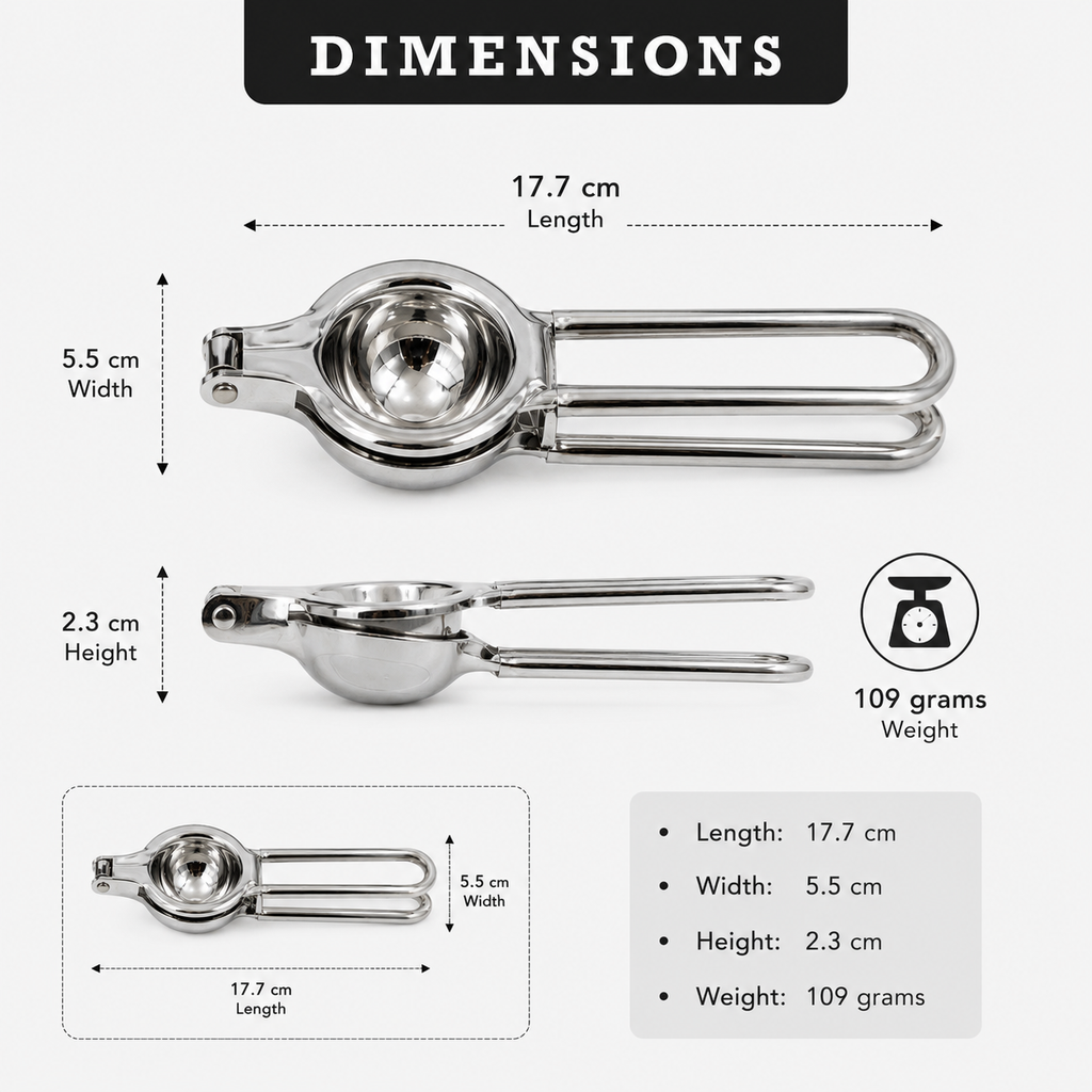 Premium Stainless Steel Lemon Squeezer (YM1077)