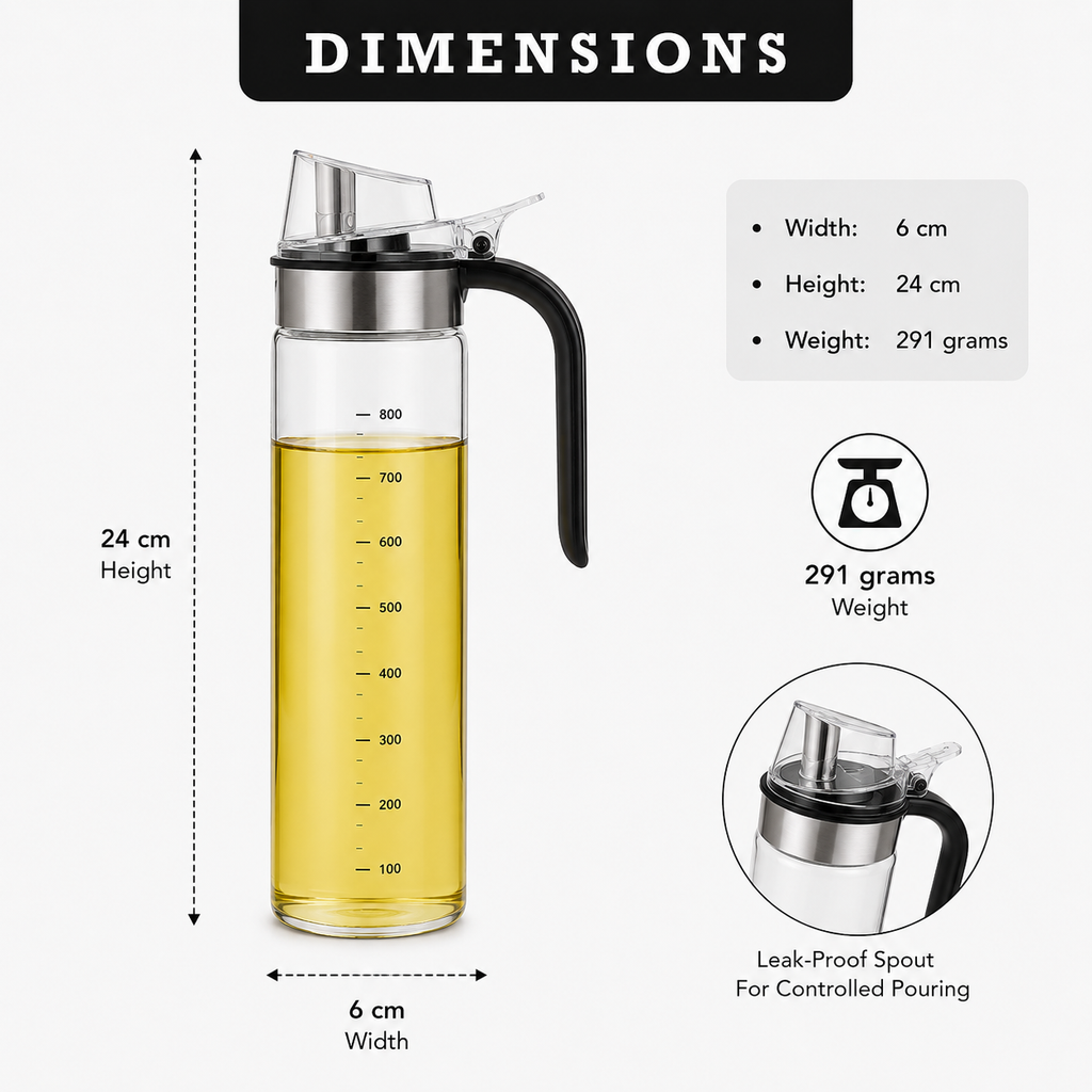 Premium Glass Oil Pourer Bottle (YM052)