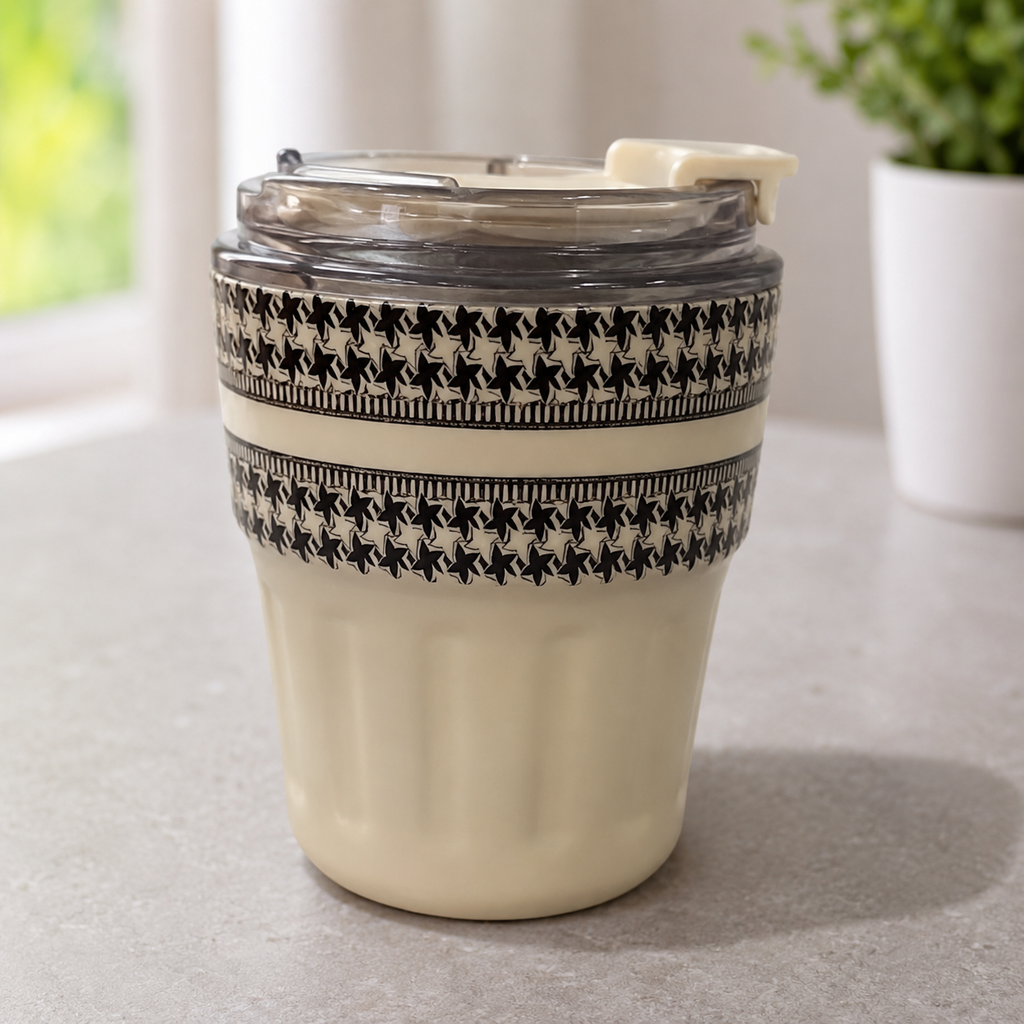 Vacuum Insulated White Coffee Tumbler Bottle 290ML (YM1525)