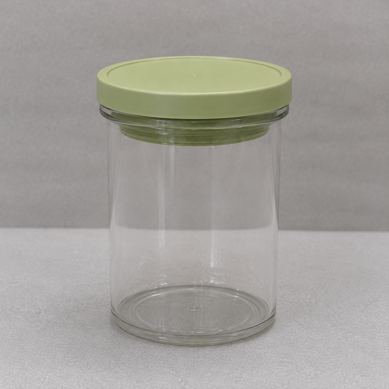 Set of 3 Glass Storage Jars with Green Lids (YM2685)