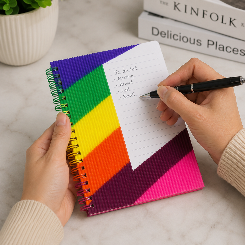 Premium Rainbow Spiral Notepad (YM1419)