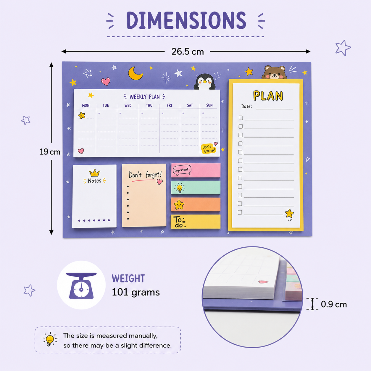 Premium Cute Planner Sticky Notes Board (YM1194)