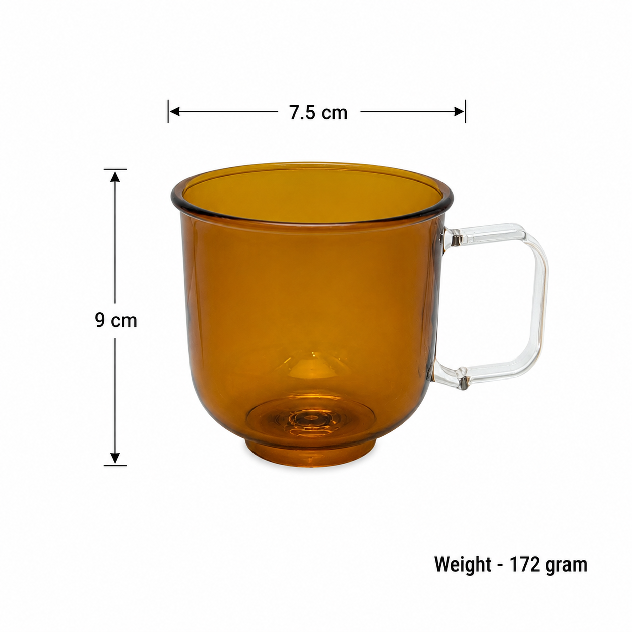 Yellow Glass Mug with handle (YM1683)