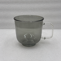 Black Glass Mug with handle (YM1683)