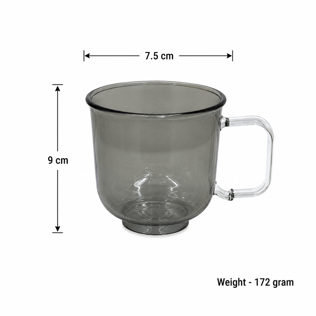 Black Glass Mug with handle (YM1683)