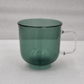 Green Glass Mug with handle (YM1683)