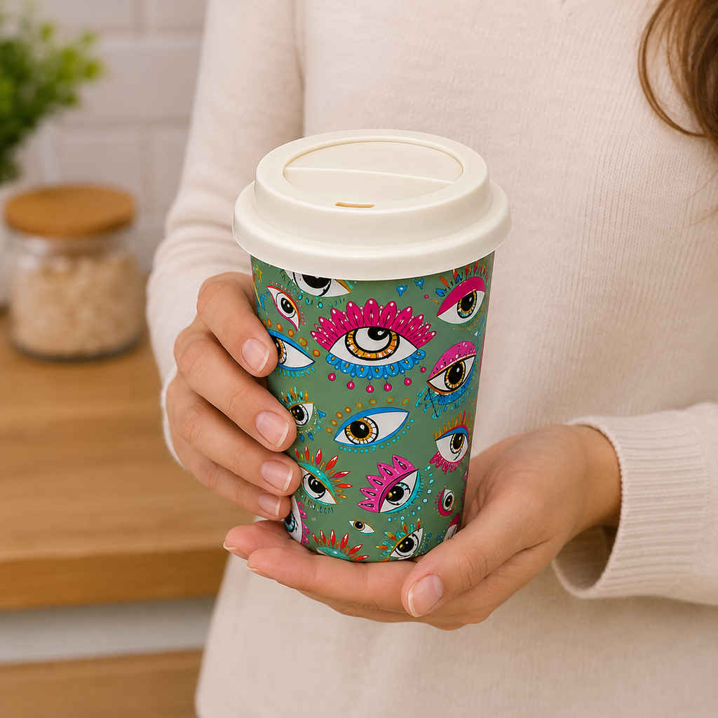 Minimalist Green Ceramic Coffee Mug (YM2827)