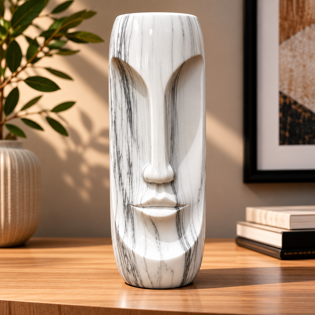 Marble Face Abstract Decorative Vase Sculpture (YM1357)