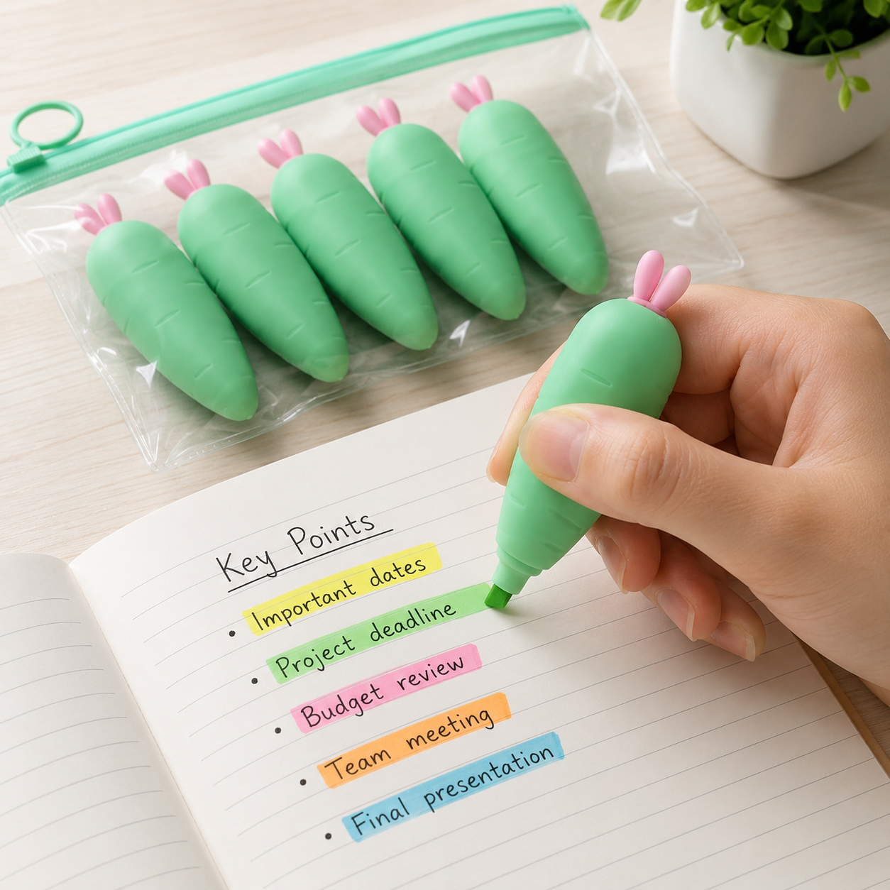 6-Piece Ice Cream Highlighter Set (YM831)