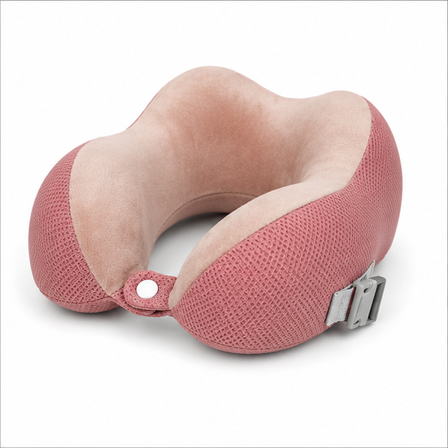 Soft Pink Neck Pillow for Travel & Relaxation (YM1855)