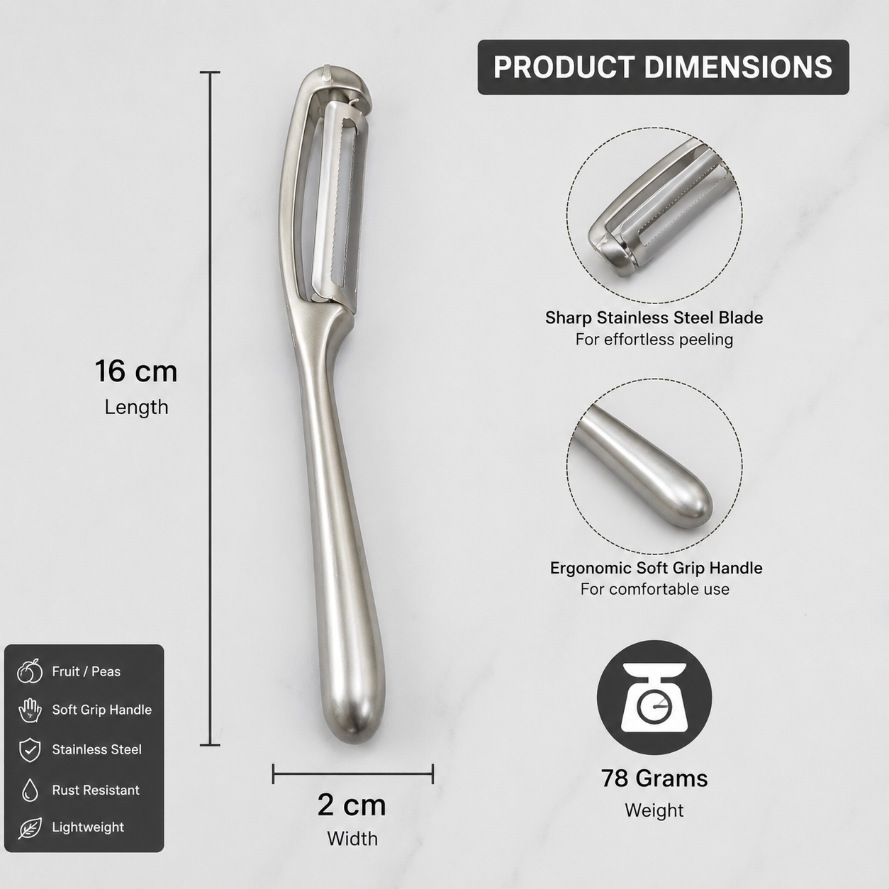 Stainless Steel Kitchen Peeler (YM1491)