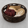 Rustic Dark Brown Round Bath Gift Basket Set (YM746)