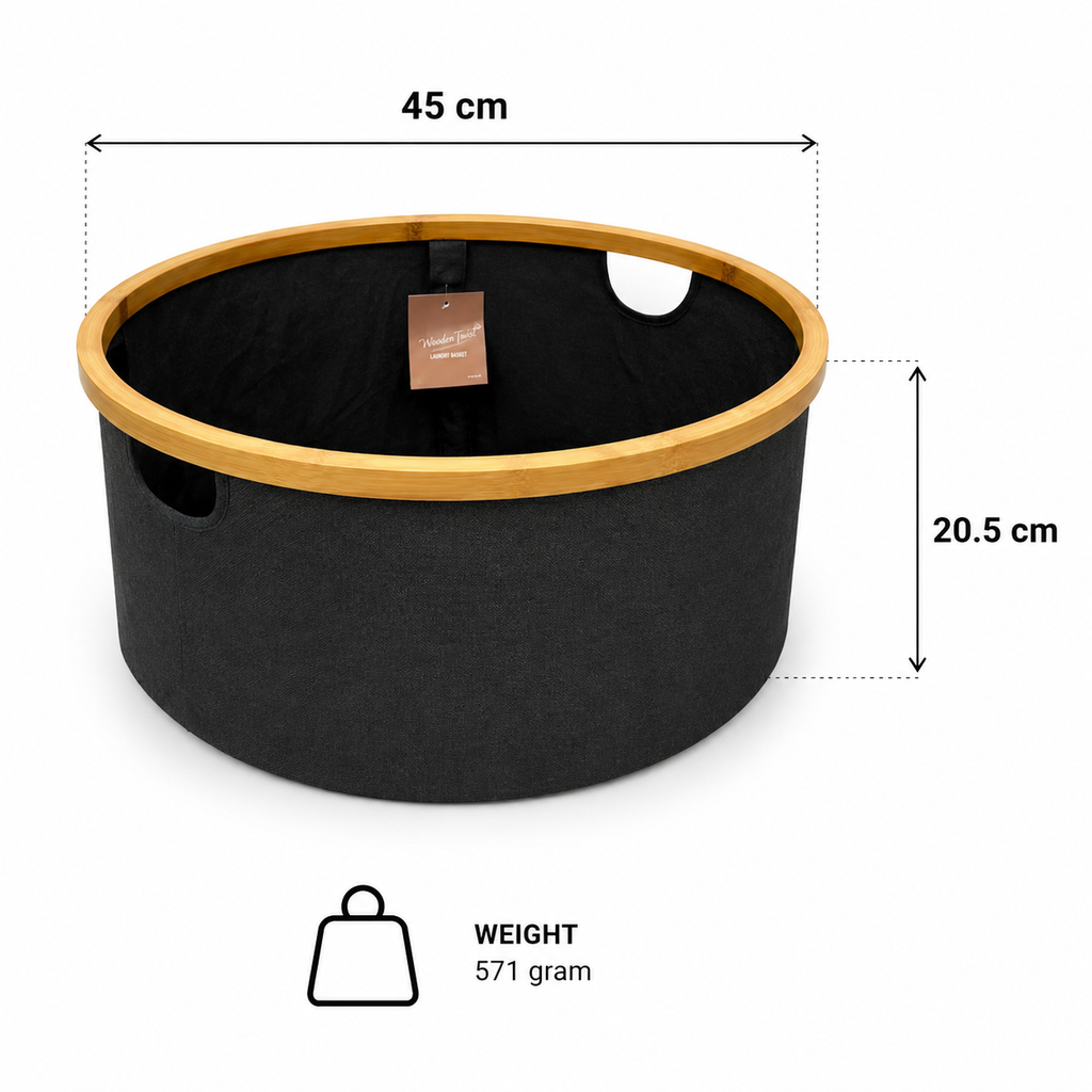 Black Laundry Basket (YM1886)