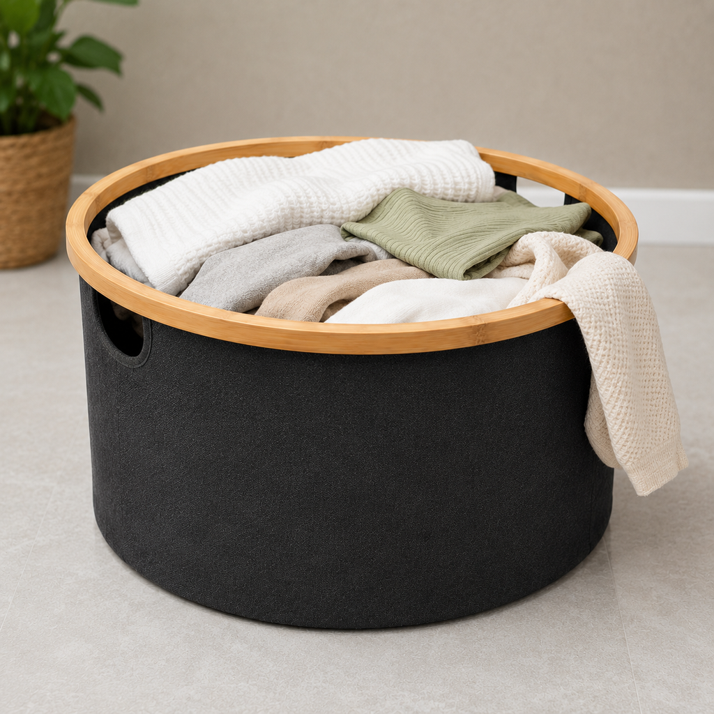 Black Laundry Basket (YM1886)