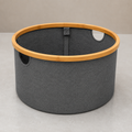 Round Grey Laundry Basket with frame (YM1886)