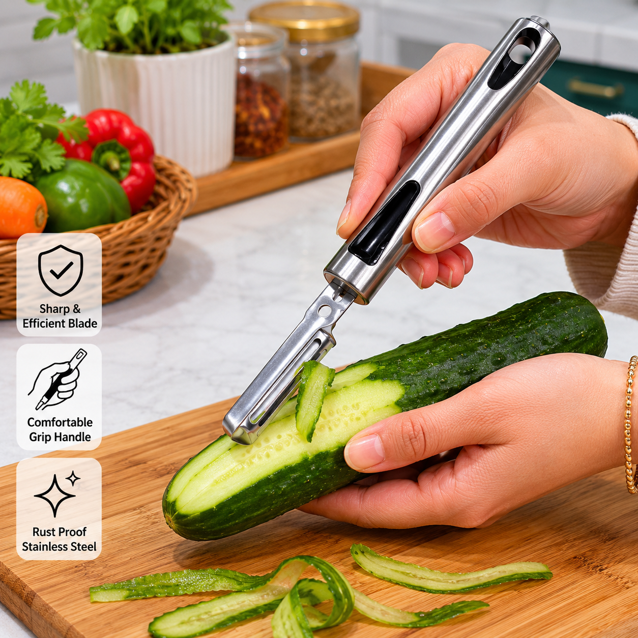 Stainless Steel Vegetable Peeler (YM180)