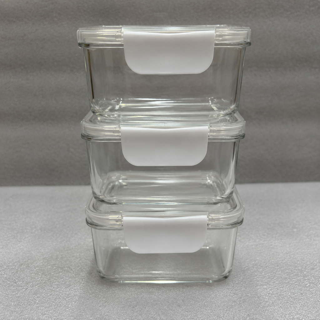 3-Piece Rectangular plastic Food Storage Container Set (YM2771)