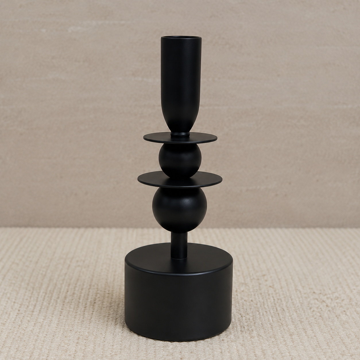 Modern Black Metal Candle Stand (YM1131)