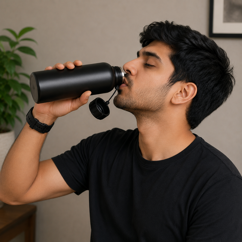 Black Stainless Steel Water Bottle (YM2624)