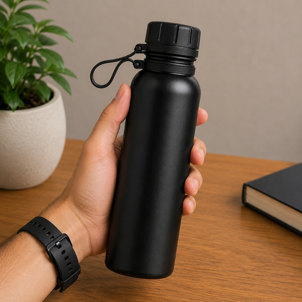 Black Stainless Steel Water Bottle (YM2624)