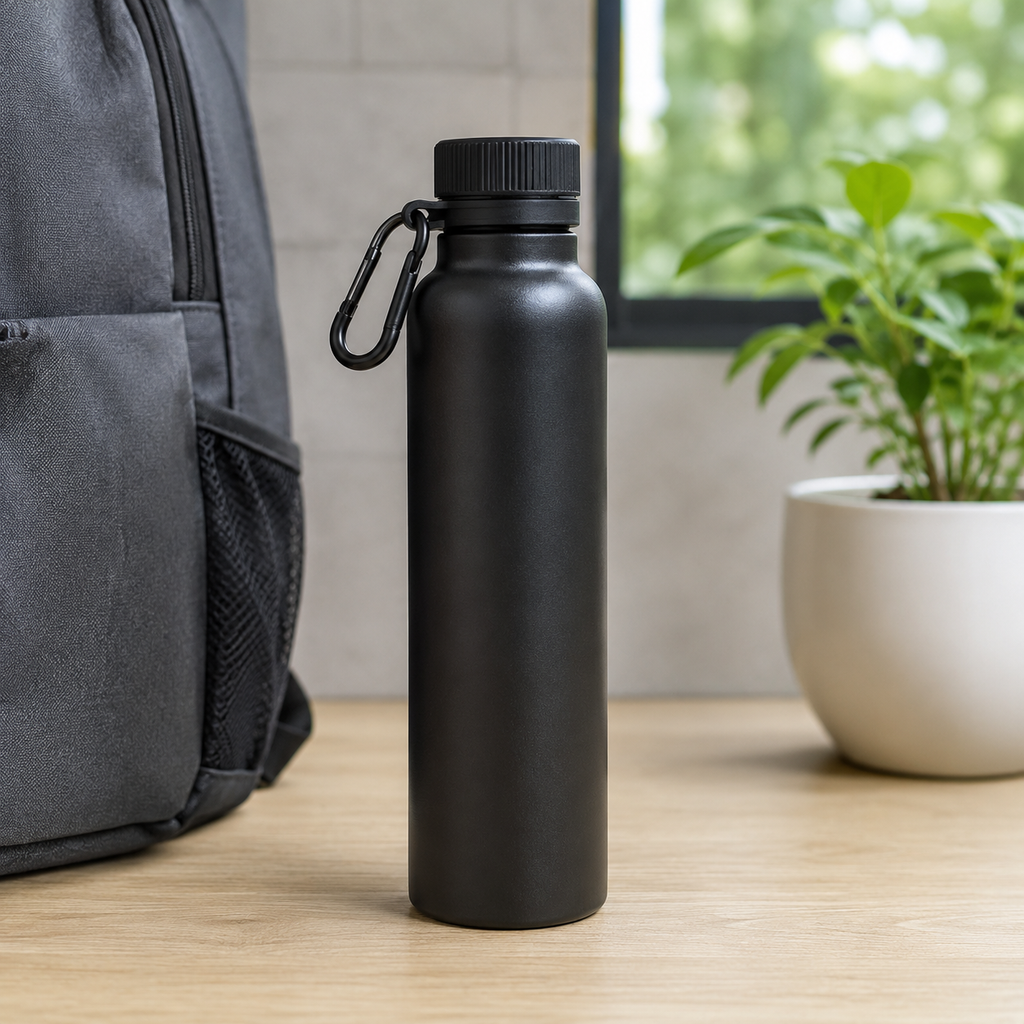 Grey Stainless Steel Water Bottle (YM2624)