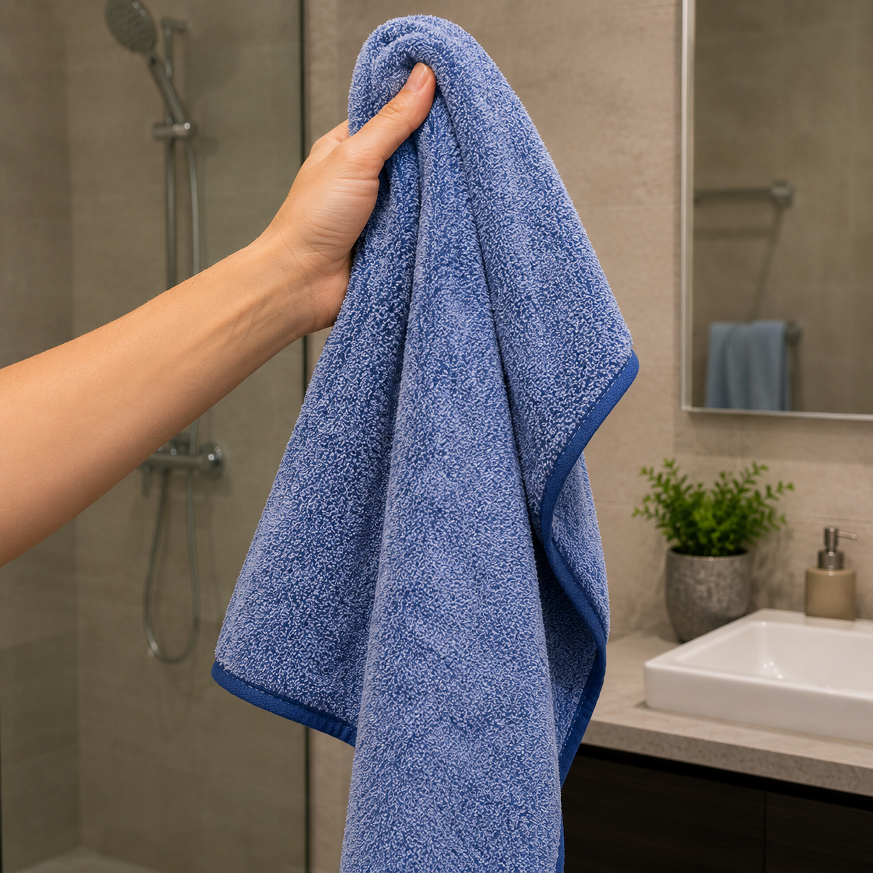 Luxury Soft Blue Bath Towel (YM2645)