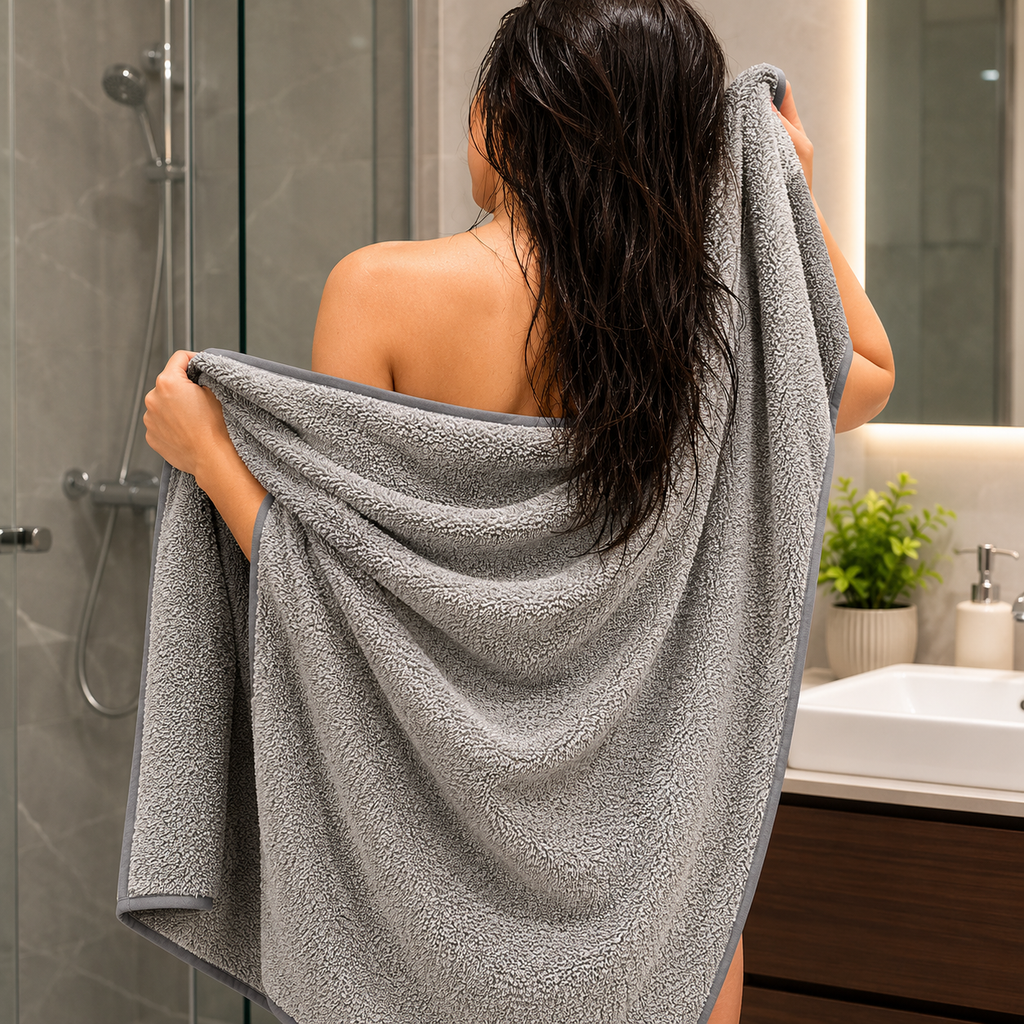 Luxury Soft Grey Bath Towel (YM2645)