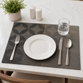 6-Piece Printed Grey Floral Table Mats Set (YM713)
