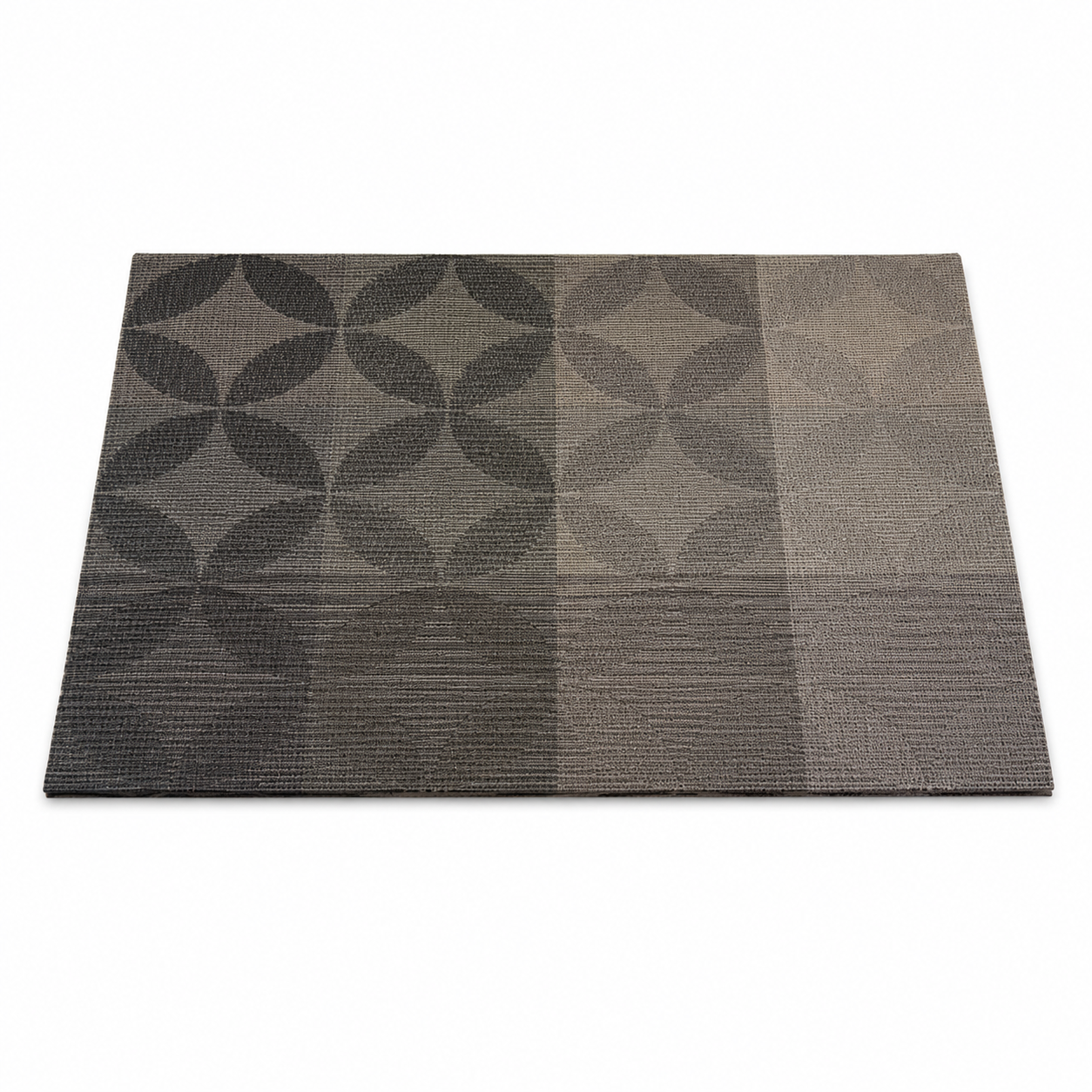 6-Piece Printed Grey Floral Table Mats Set (YM713)