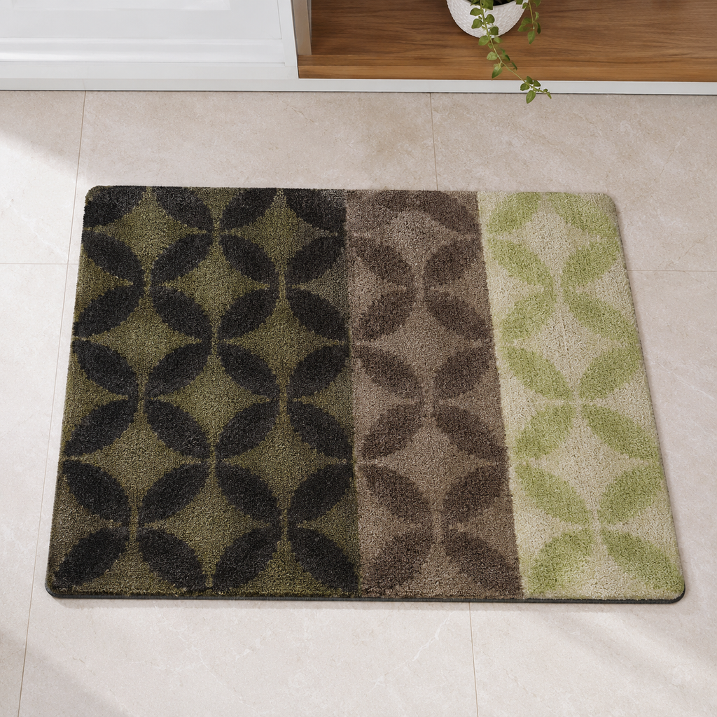 6-Piece Printed Green Floral Table Mats Set (YM713)