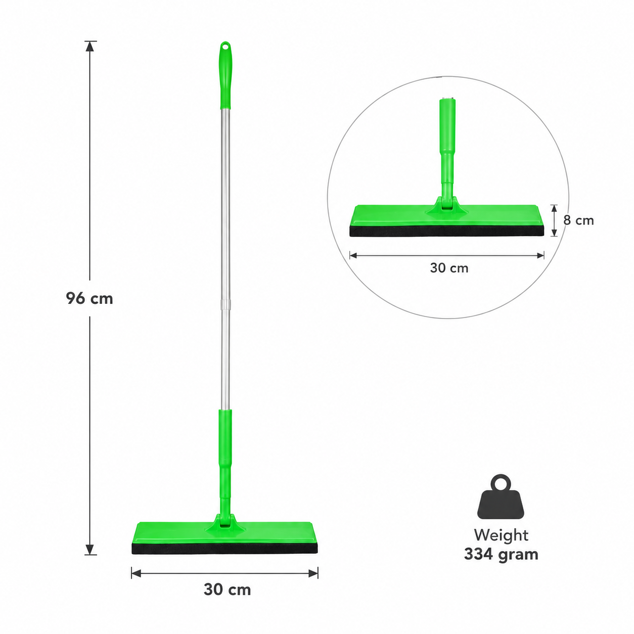 Green Telescopic Floor Squeegee Wiper (YM344)