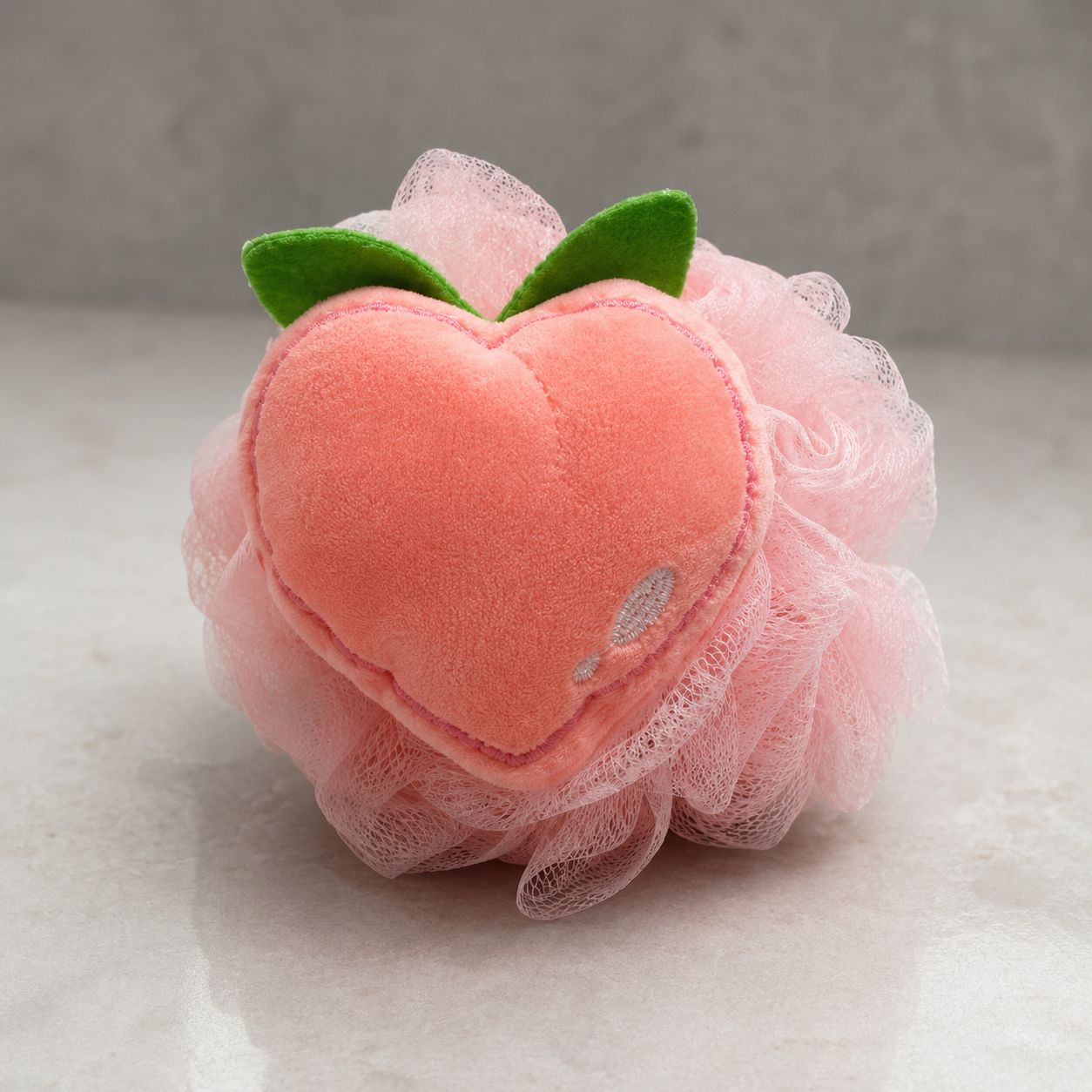 Pink Peach Bath Sponge Loofah Pouf (YM739)