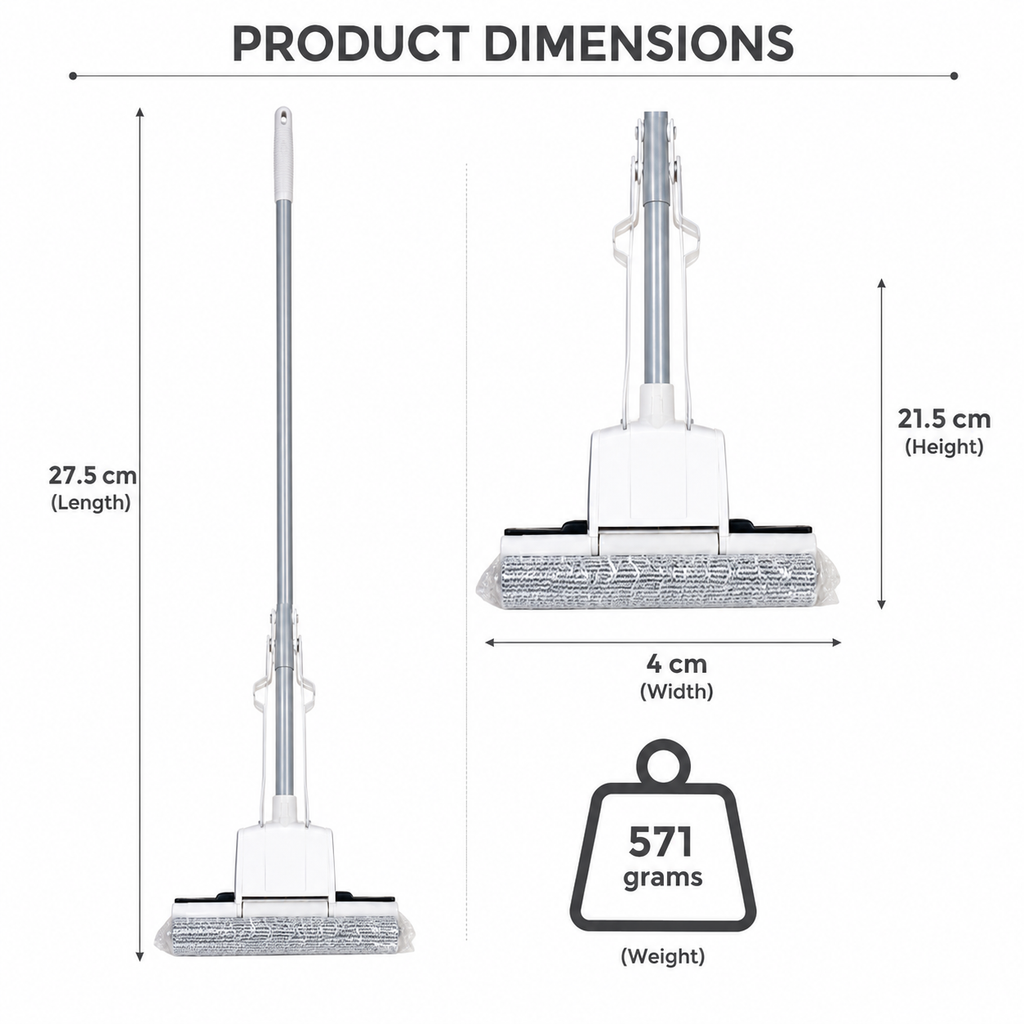 Telescopic Flat Floor Mop with Microfiber Pad (YM351)