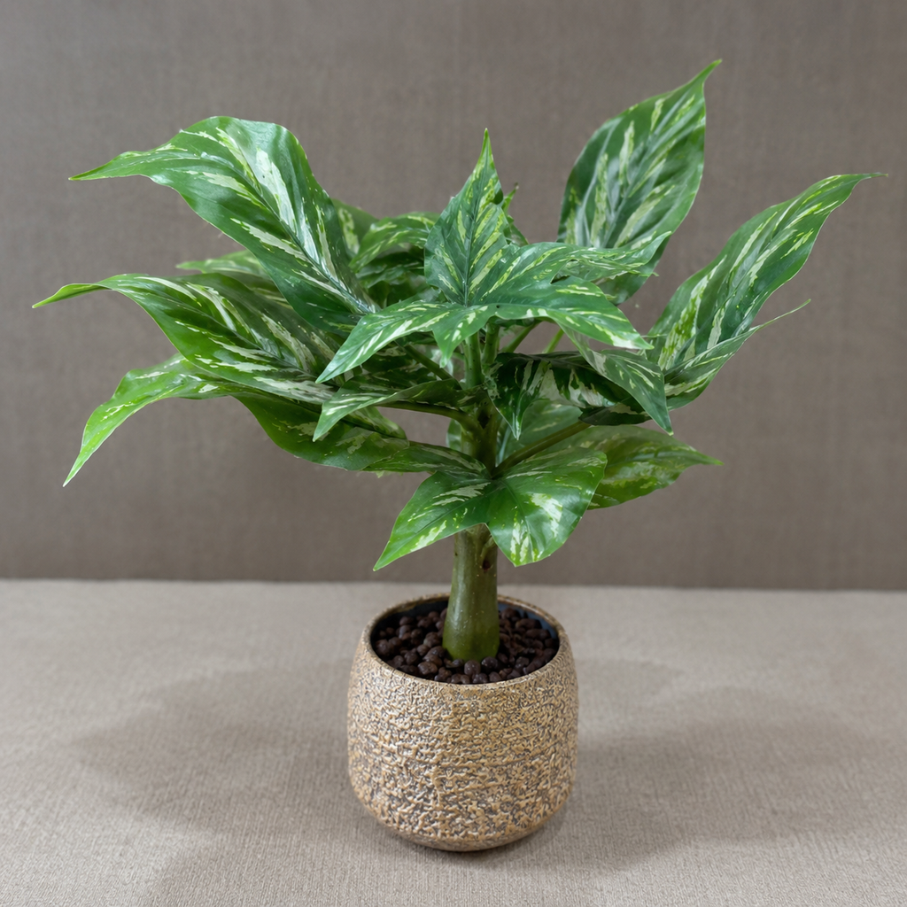 Artificial Decorative Plant in Textured Pot (YM2258)